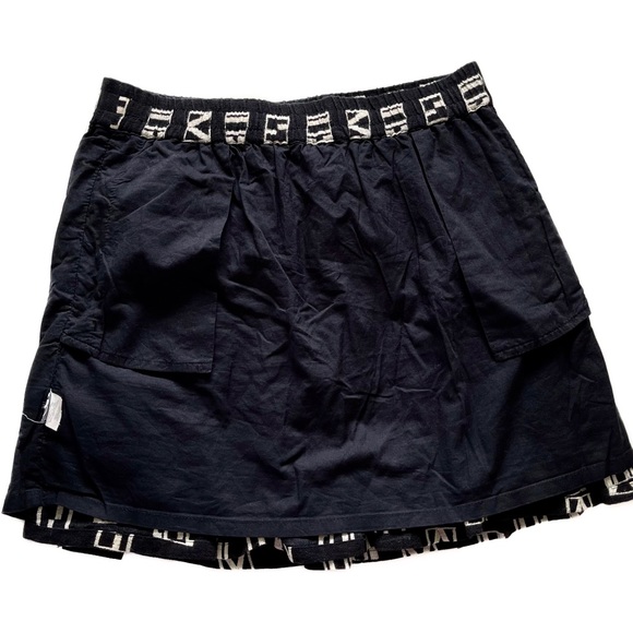 Madewell Black Cream Woodblock Mini Skirt S VGUC - Picture 5 of 13